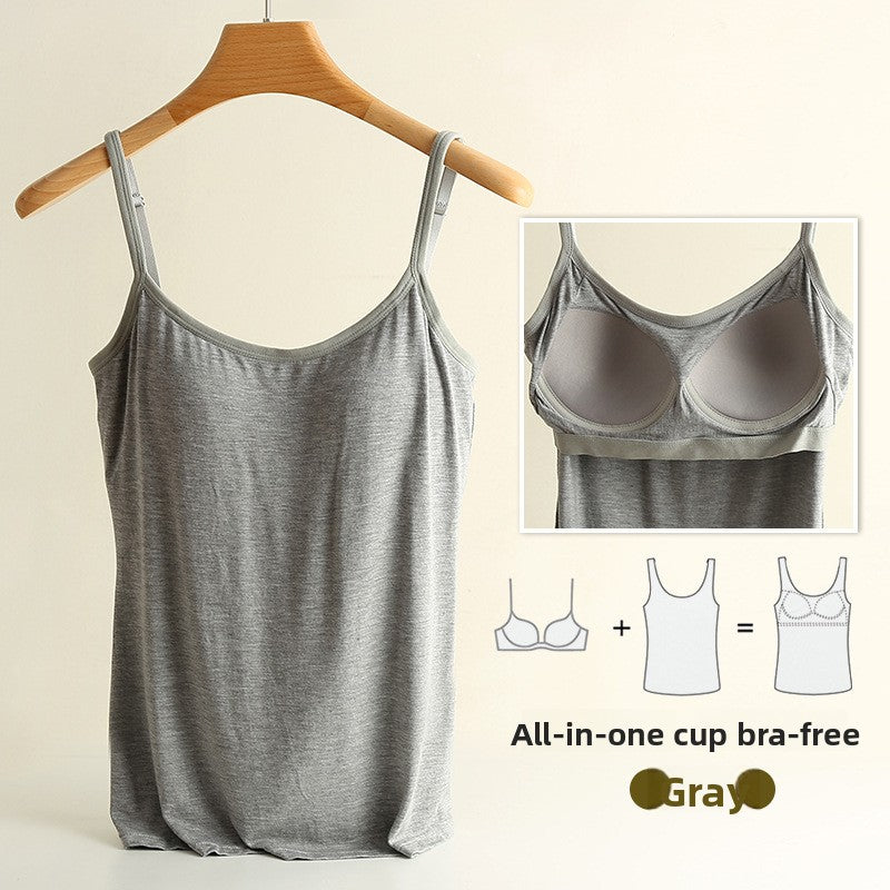 Camiseta de tirantes con almohadillas integradas en el pecho