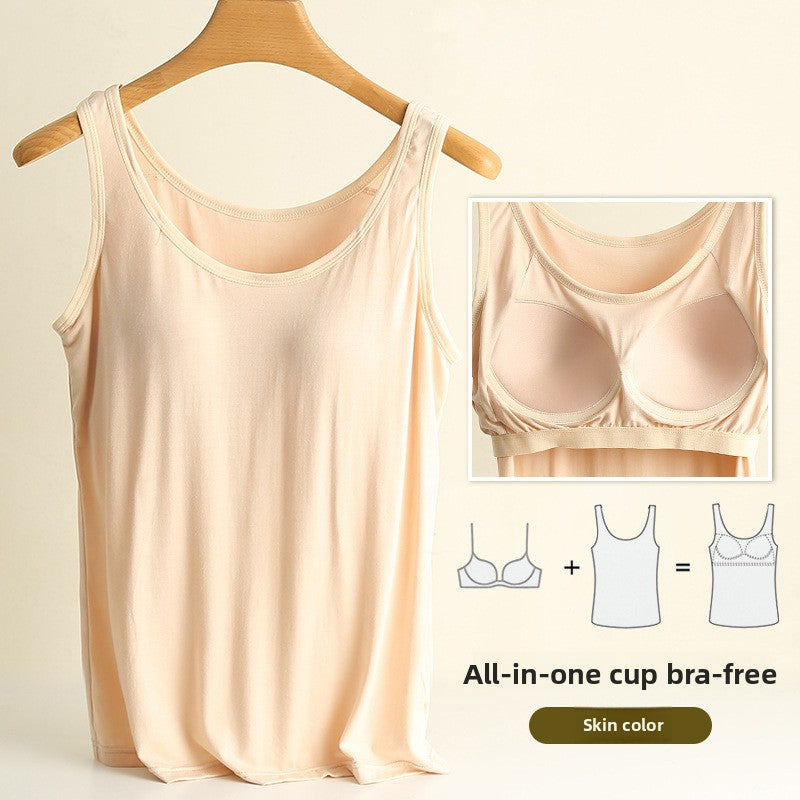 Camiseta de tirantes con almohadillas integradas en el pecho