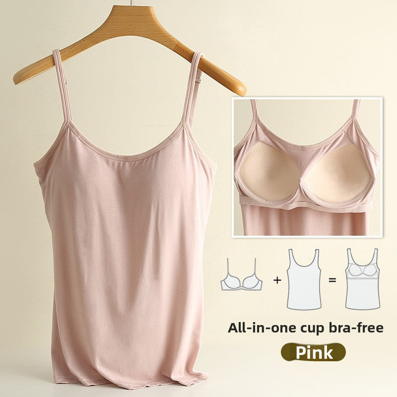 Camiseta de tirantes con almohadillas integradas en el pecho