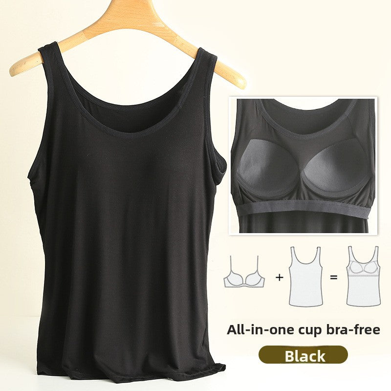 Camiseta de tirantes con almohadillas integradas en el pecho