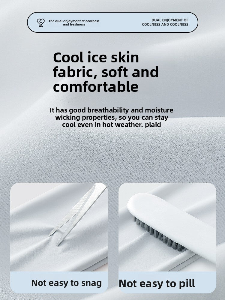 Leggings cortos de seda de hielo de tiro alto para mujer