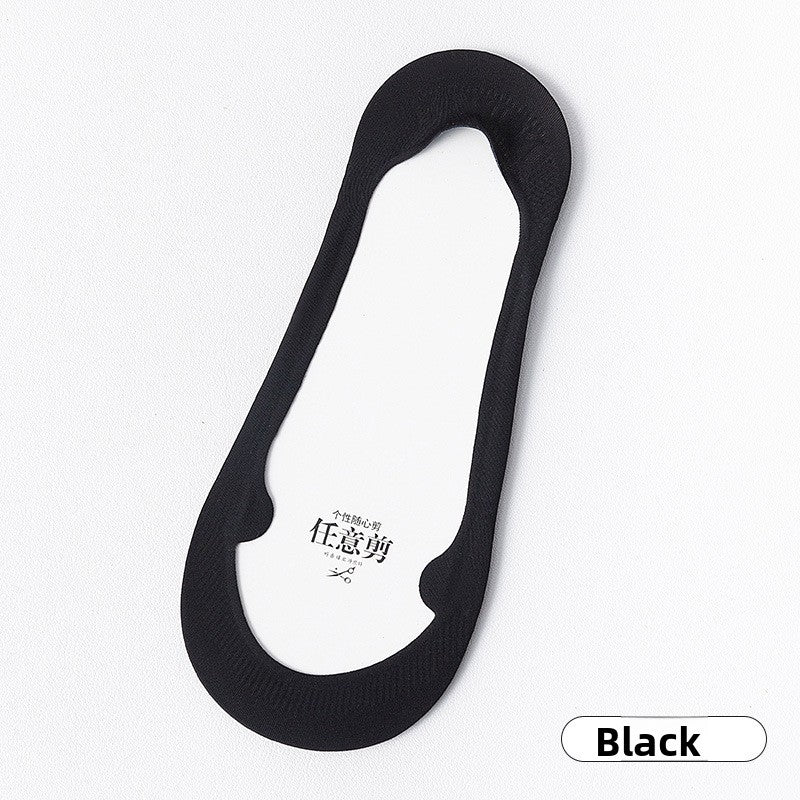 Calcetines finos de algodón invisibles tipo calcetín náutico antideslizantes para mujer para el verano