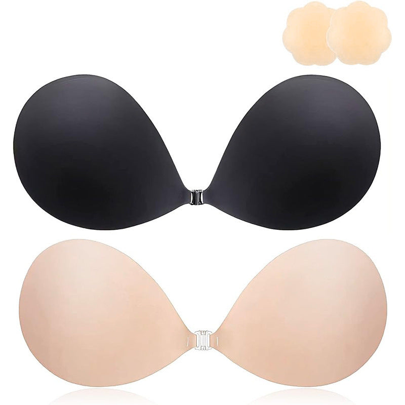 Sujetador sin tirantes push-up de silicona sin costuras