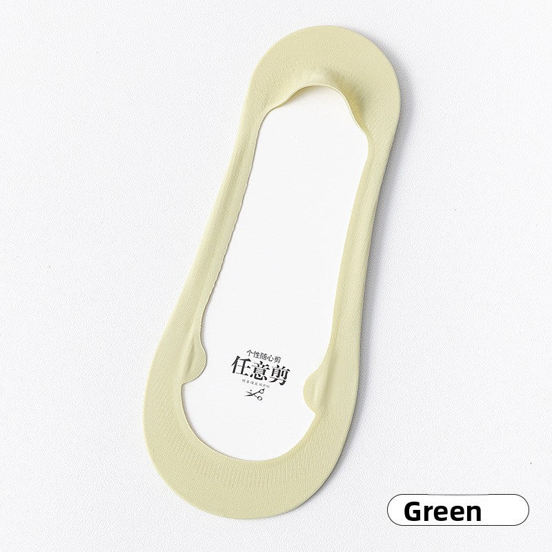 Calcetines finos de algodón invisibles tipo calcetín náutico antideslizantes para mujer para el verano
