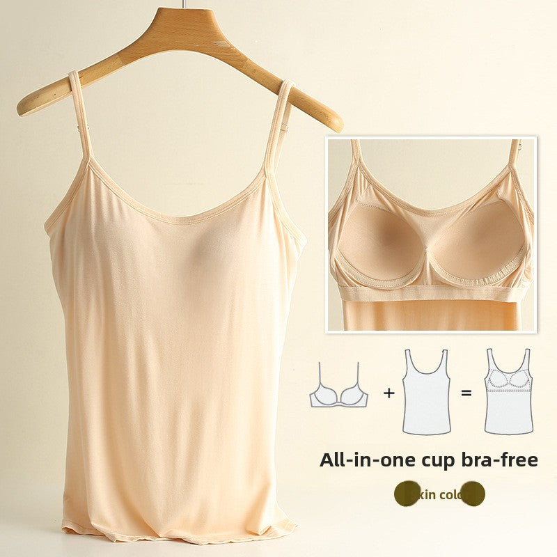 Camiseta de tirantes con almohadillas integradas en el pecho