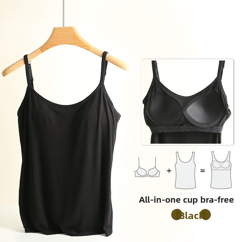 Camiseta de tirantes con almohadillas integradas en el pecho