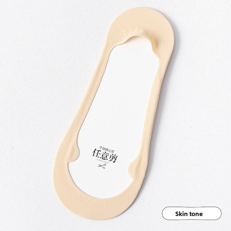 Calcetines finos de algodón invisibles tipo calcetín náutico antideslizantes para mujer para el verano