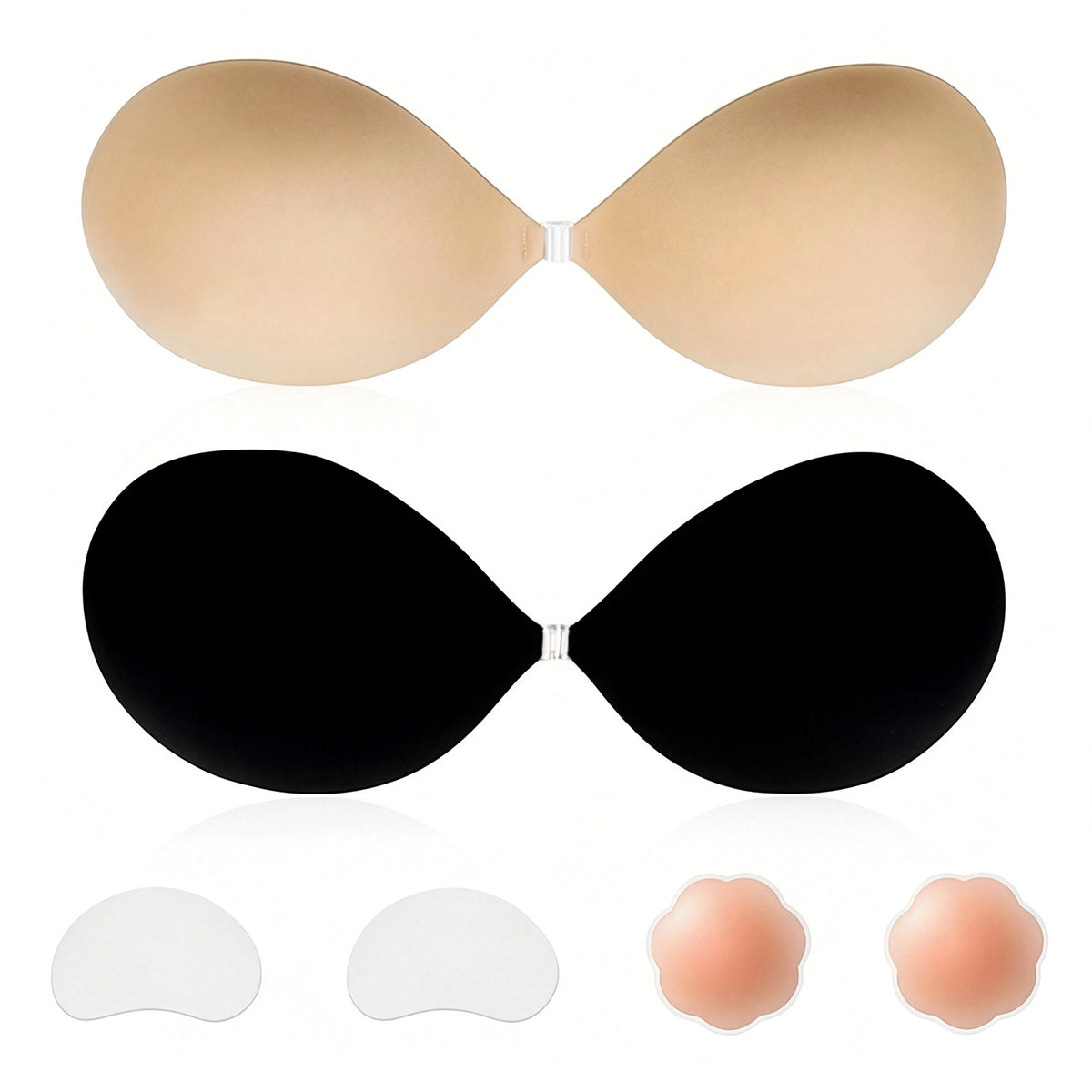 Sujetador sin tirantes push-up de silicona sin costuras