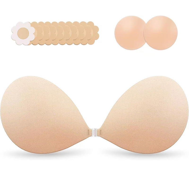 Sujetador sin tirantes push-up de silicona sin costuras