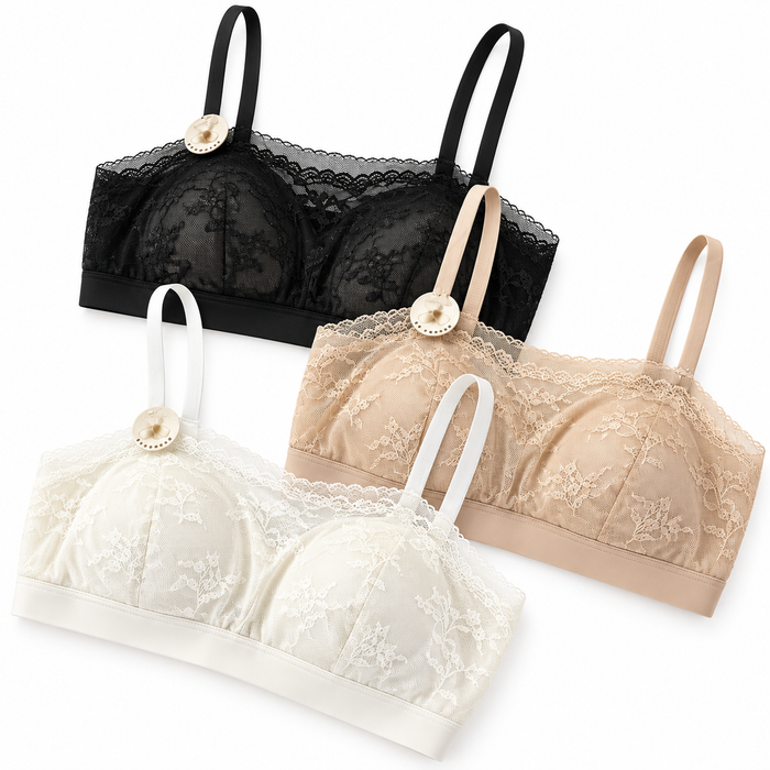Sostén tipo strapless con realce y encaje Belle™