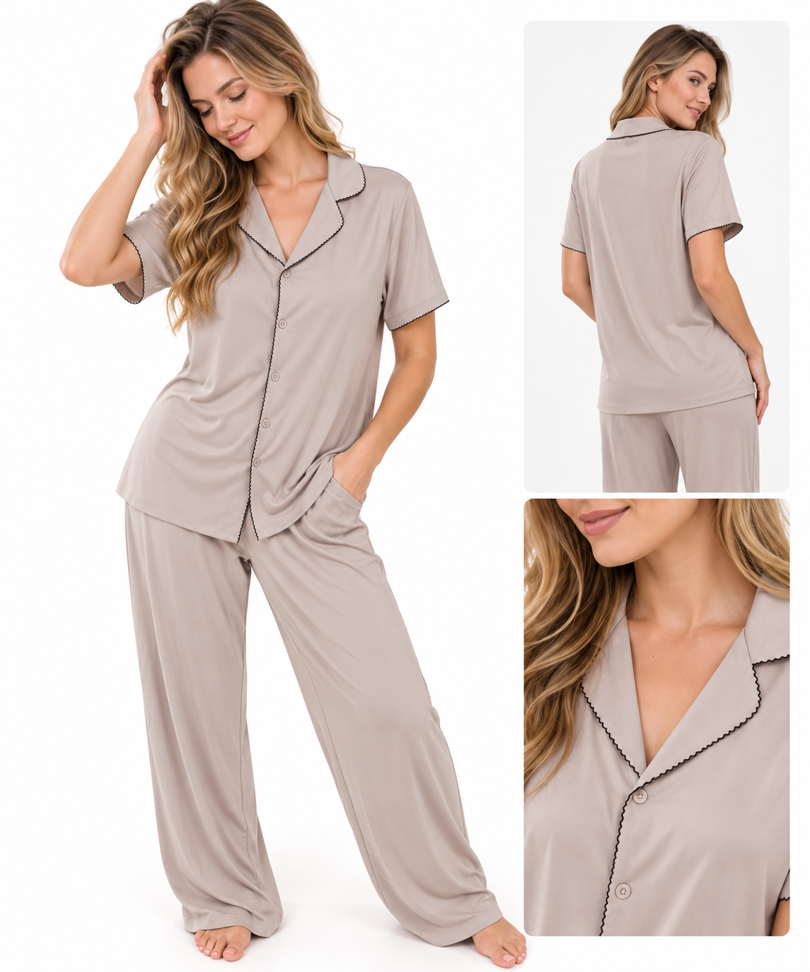 Conjunto de dormir de seda helada Belle™