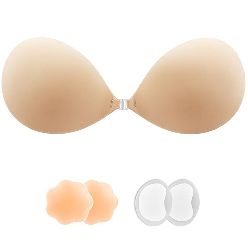 Sujetador sin tirantes push-up de silicona sin costuras