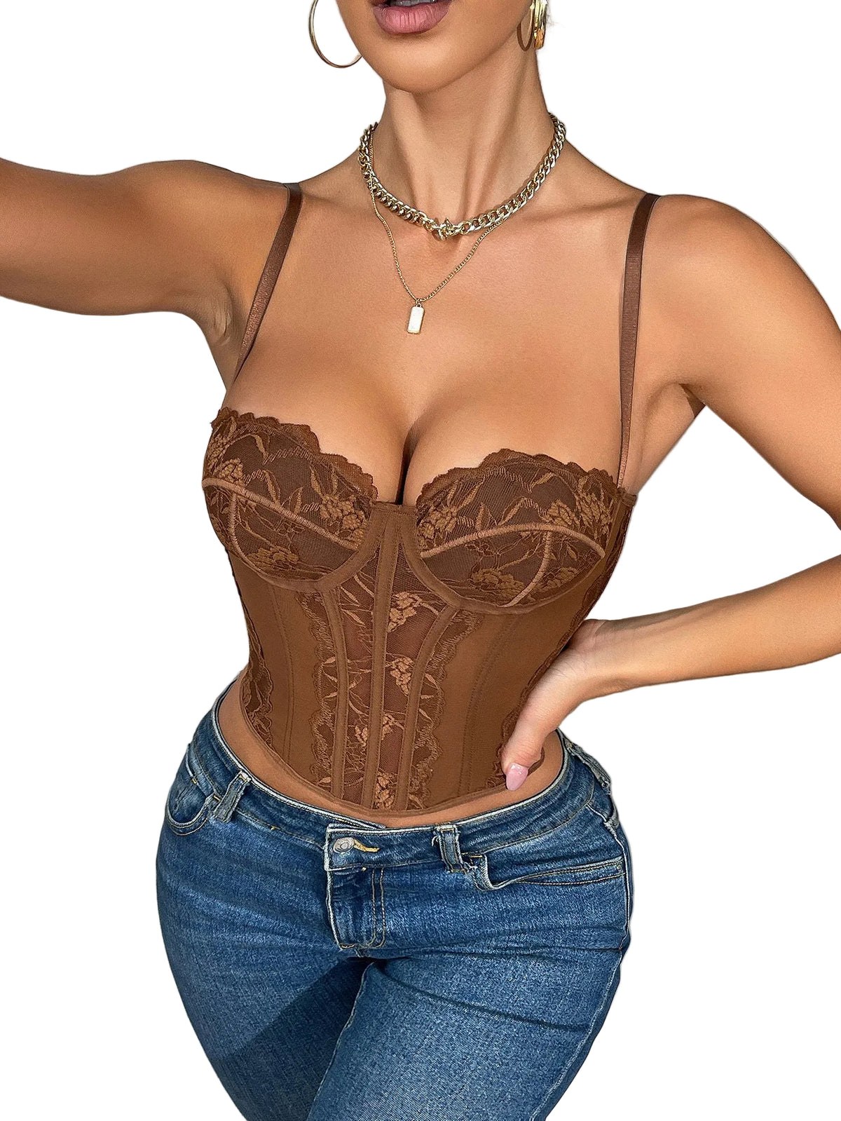 Top tipo corsé de encaje Belle™