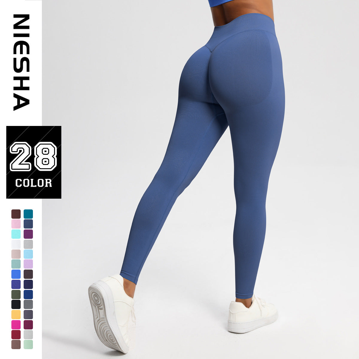 Leggings de yoga y running de talle alto sin costuras para mujer