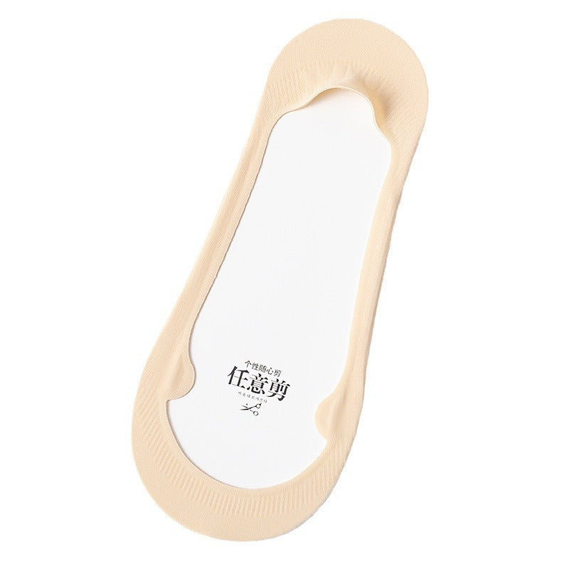 Calcetines finos de algodón invisibles tipo calcetín náutico antideslizantes para mujer para el verano