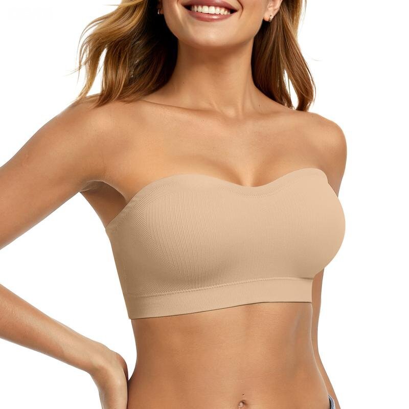 Sostén push-up sin tirantes, sin costuras y sin aros