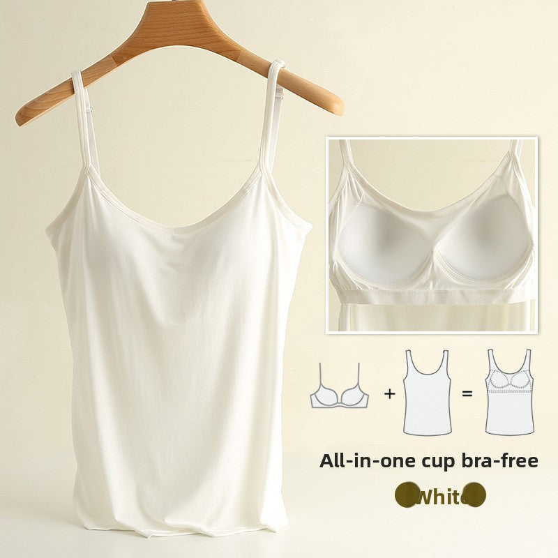Camiseta de tirantes con almohadillas integradas en el pecho