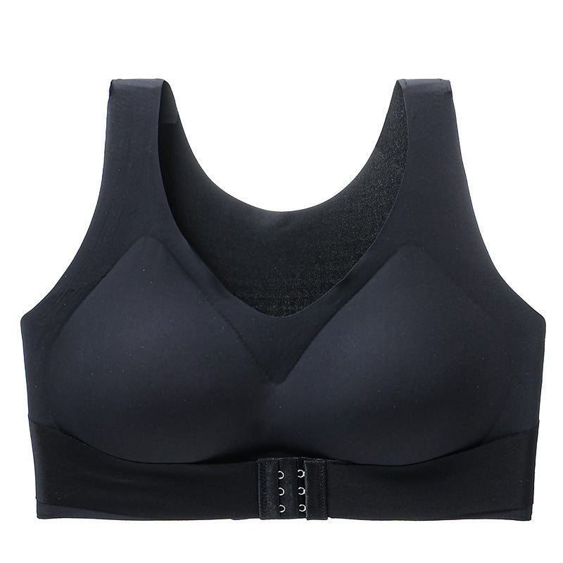 Sujetador sin costuras, sin aros, con cierre frontal y efecto realce para mujer