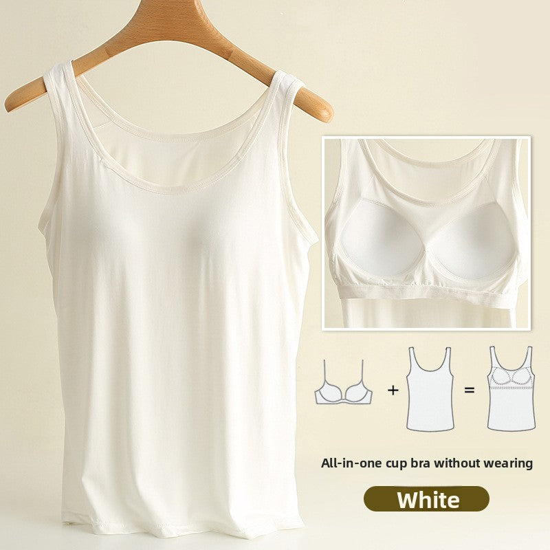 Camiseta de tirantes con almohadillas integradas en el pecho